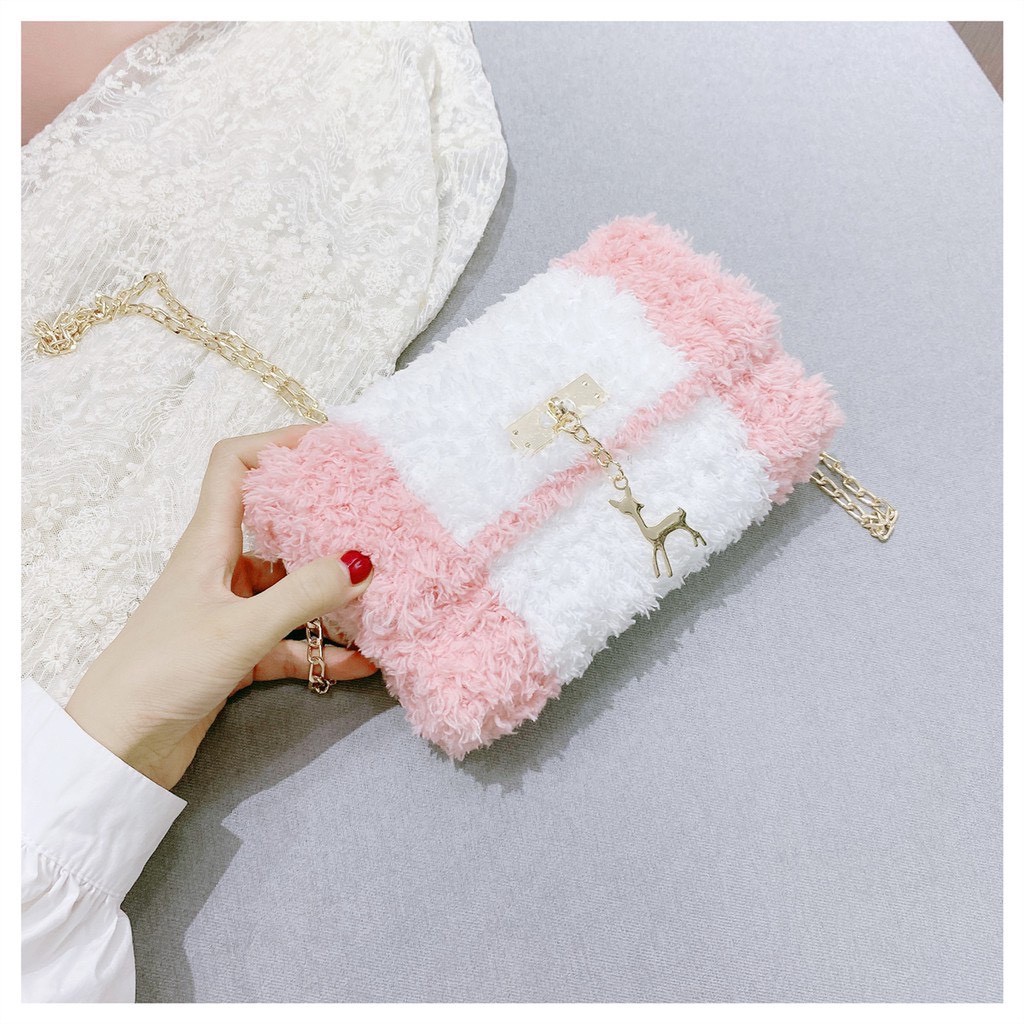 Túi Tự Đan Len Xù Mix Màu Cá Tính ❤️ Ebi Store - Freeship ❤️ Set nguyên liệu đan túi Handmade