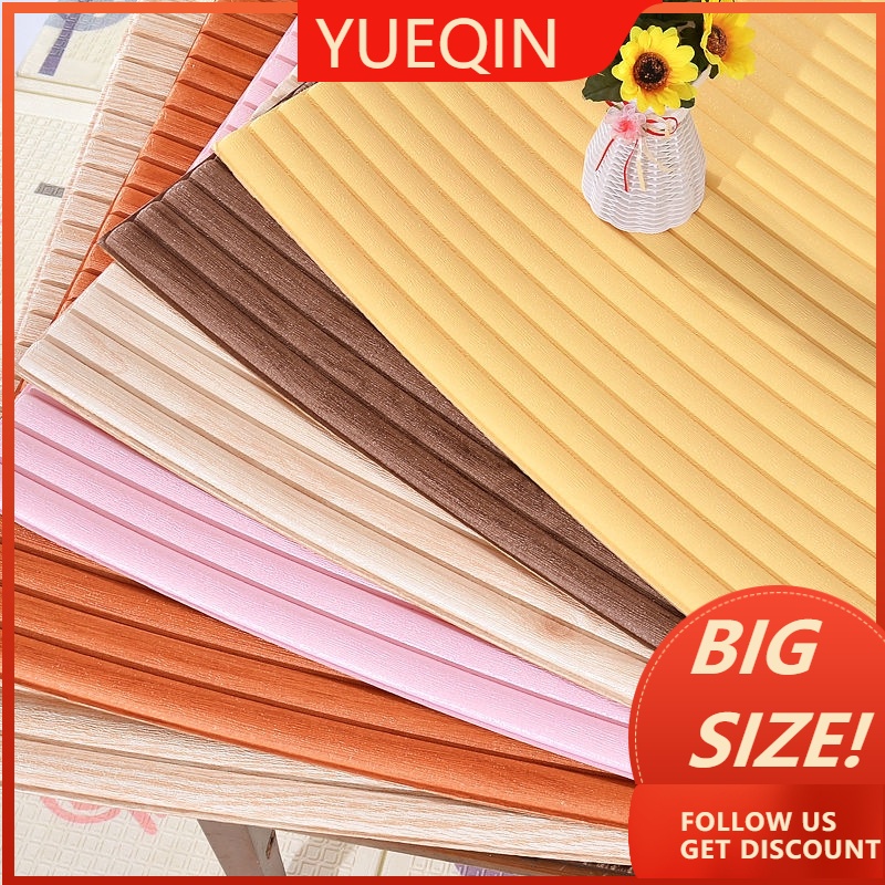 70x70cm 3D sọc Dán Tường 8mm Dày PE Foam WallPaper Chống Thấm Nước Tự Dính Giấy Dán Tường