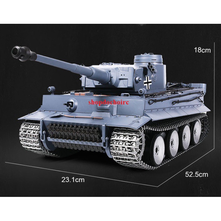 Xe tank Henlong Tiger  điều khiển từ xa xích, nhông kim loại