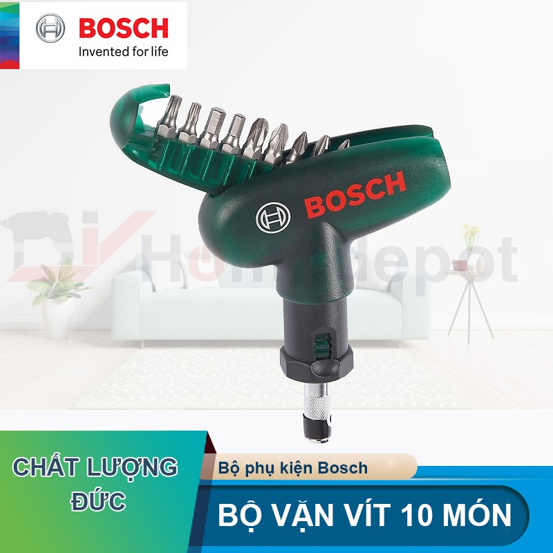 Bộ mũi vặn vít cầm tay 10 chi tiết Bosch 2607019510