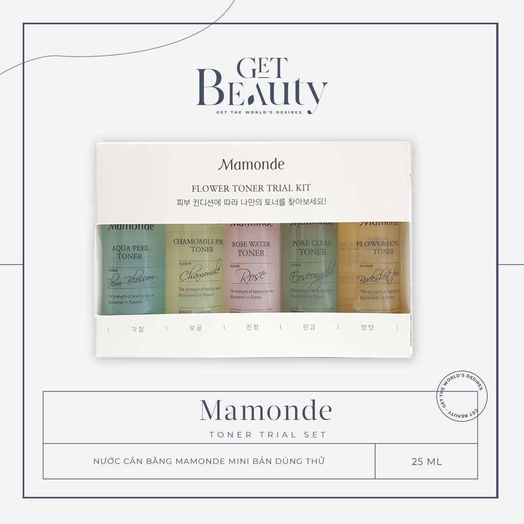 MINI | NƯỚC CÂN BẰNG MAMONDE TONER ROSE WATER | PORE CLEAN | CHAMOMILE PURE | FLOWER HONEY | AQUA PEEL