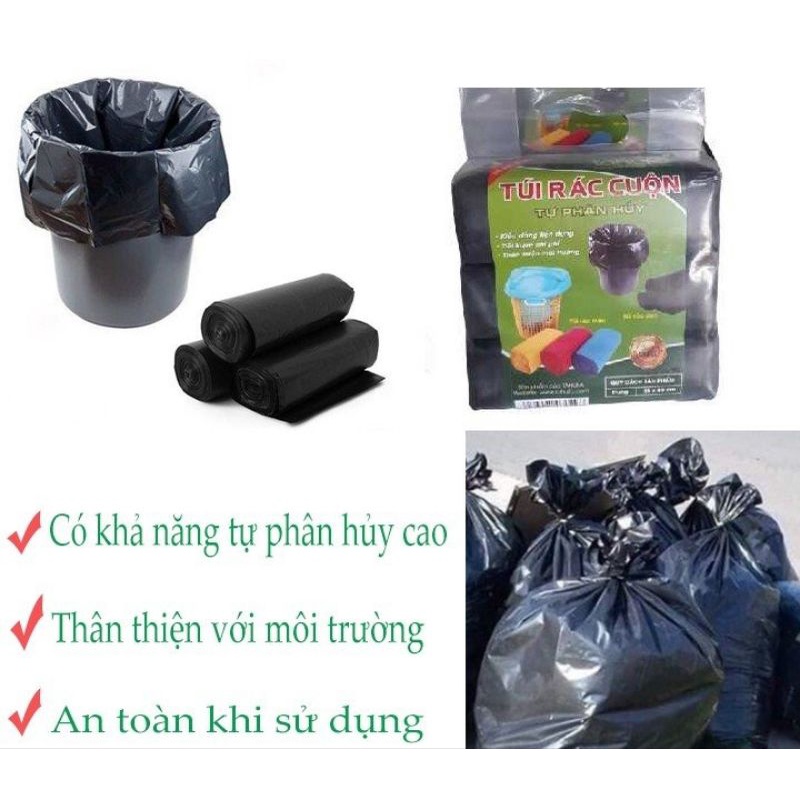 Combo 3 cuộn túi đựng rác tự phân hủy