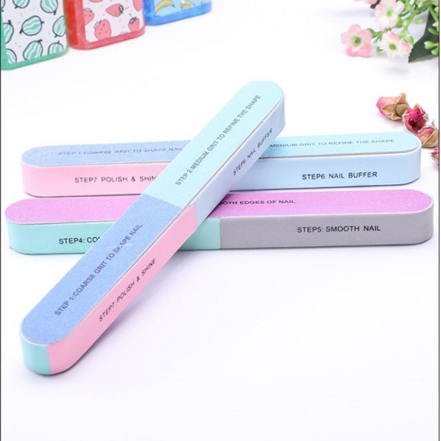 Dũa móng tay 7 mặt, dụng cụ làm móng chuyên dụng, tiện lợi GD222