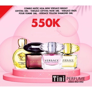 Combo 4 chai nước hoa mini Versace 5ml
