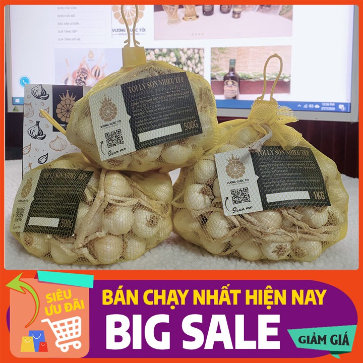 [Mã BMBAU50 giảm 7% đơn 99K] Tỏi Lý Sơn chính gốc - Vương Quốc Tỏi - loại nhiều nhánh original