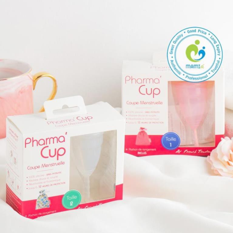 Cốc nguyệt san (Size 1/2)cho phụ nữ từ 18 tuổi Pharma Cup Coupe Menstruelle/Pocket, Pháp