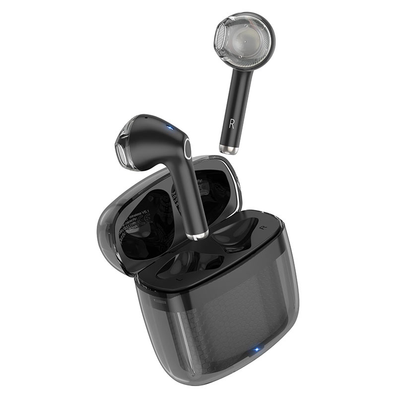 Tai nghe bluetooth true wireless Hoco EW15 Pure Bass V5.1 pin 4h, dock sạc 16h, tăng giảm âm, đổi tên tai nghe