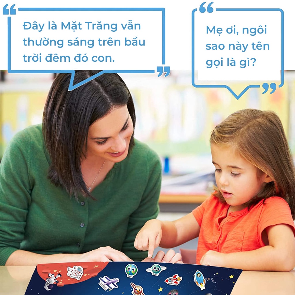 Sách dán hình cho bé sticker thông minh dùng nhiều lần 8 chủ đề cho trẻ từ 3 tuổi, đồ chơi giáo dục an toàn Roadstar