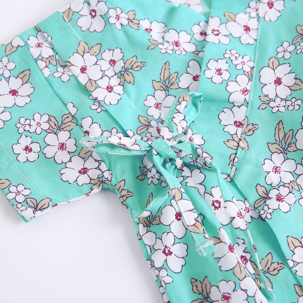 Bộ Quần Áo Sanlutoz Bằng Cotton Họa Tiết Bông Hoa Tay Ngắn Thời Trang Mùa Hè Cho Bé Gái