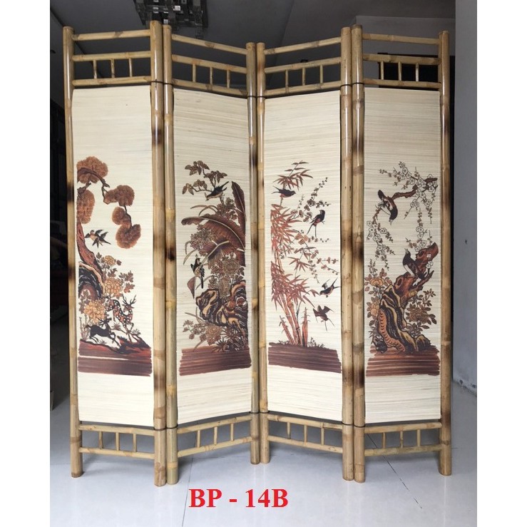 Bức bình phong ngăn phòng tre trúc