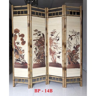 Bức bình phong ngăn phòng tre trúc