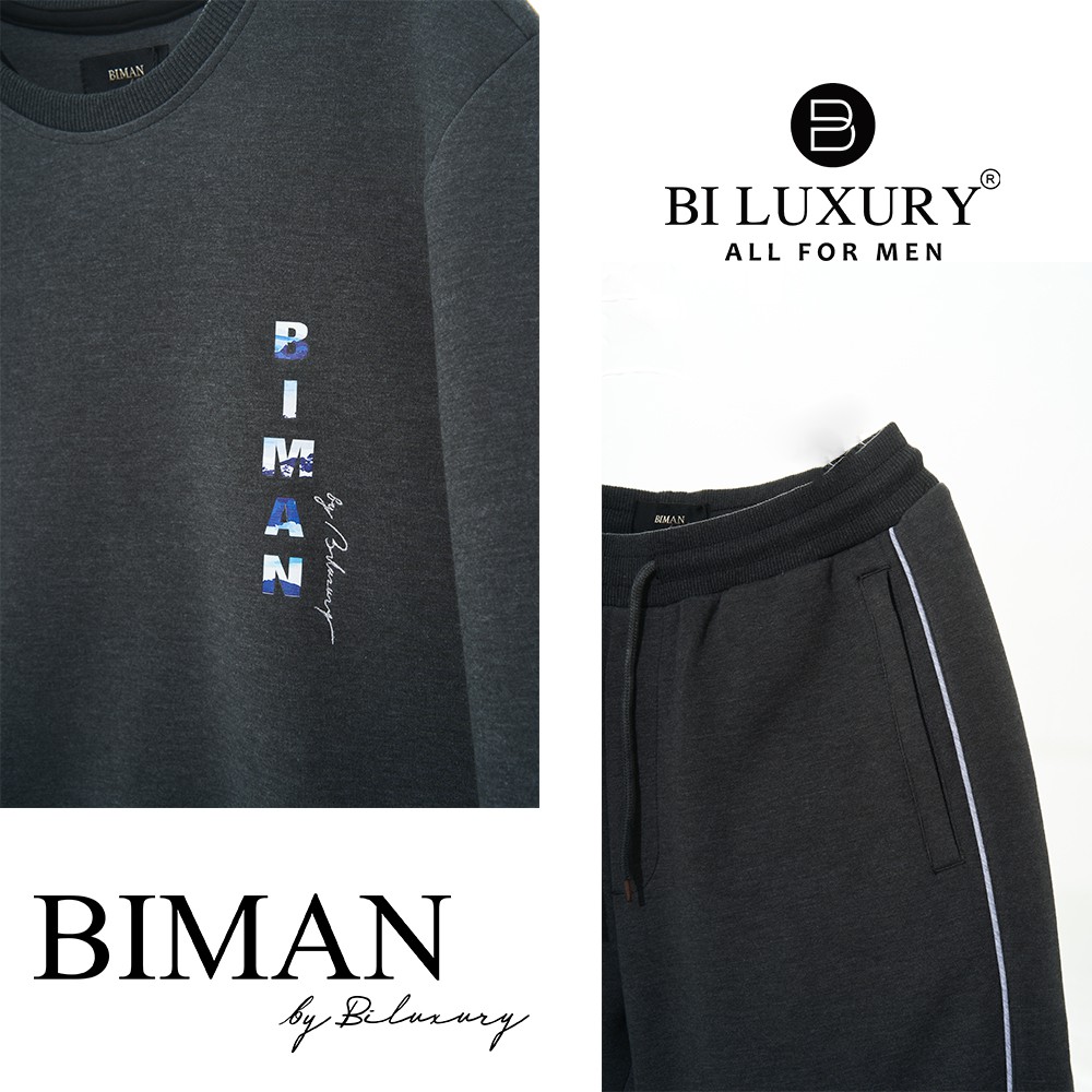 [Mã FAMALLT5 giảm 15% đơn 150K] Bộ thể thao nam Biman by Biluxury chất nỉ dày dặn bộ mặc nhà thu đông T010 | BigBuy360 - bigbuy360.vn