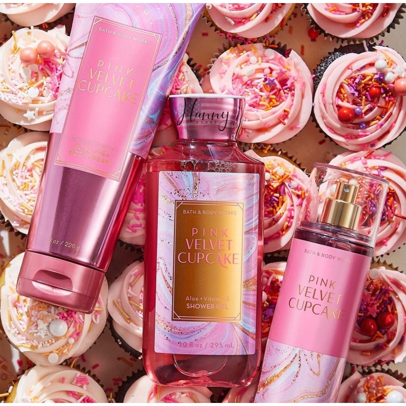 Bộ sản phẩm Bath&amp;Body Works Pink Velvet Cupcake