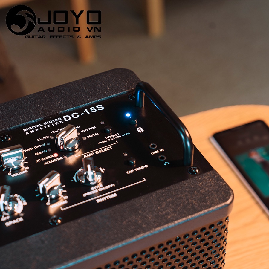 Joyo DC-15S - Loa Amplifier Guitar Bluetooth 4.0 Kèm Footswitch , Pin Sạc Tích Hợp