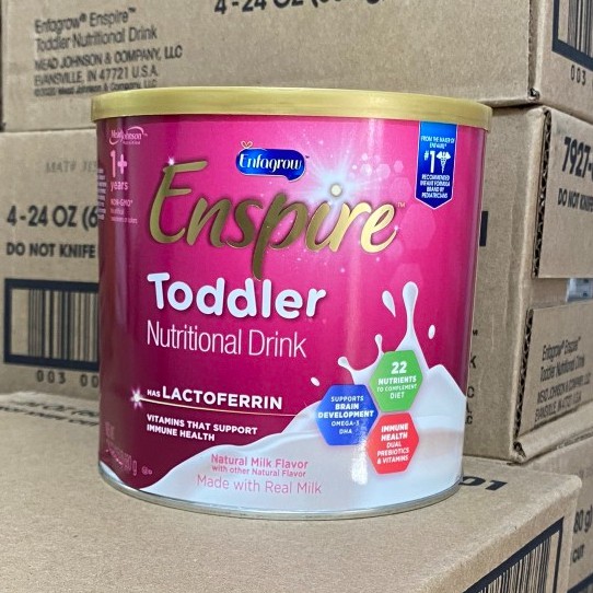 DATE 10.23 Sữa Bột Enfagrow Enspire Toddler Lactoferin trẻ 1 tuổi 680g - Mỹ