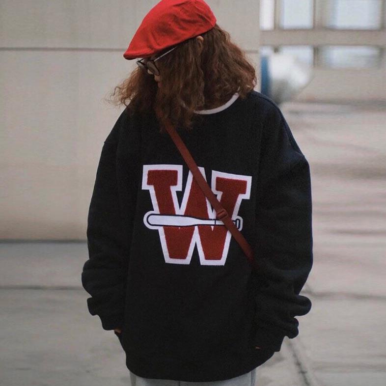 Set Bộ Áo Nỉ Sweater W Quần Bom Ulzzang Unisex Nam Nữ Siêu Hot(Hàng Sẵn)