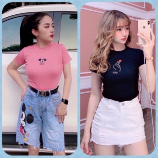 ÁO THUN THÁI NỮ TAY NGẮN CỔ TRÒN