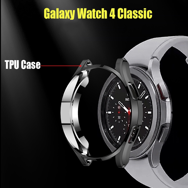 Ốp tpu mạ viền bảo vệ thích hợp cho samsung galaxy watch 4 classic 46mm / 42mm galaxy watch 4 44mm 40mm