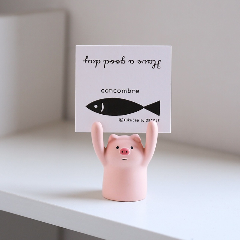 Kẹp Giữ Thẻ Ghi Chú Bằng Resin Hình Động Vật Dễ Thương Trang Trí Bàn Làm Việc / Trường Học / Văn Phòng