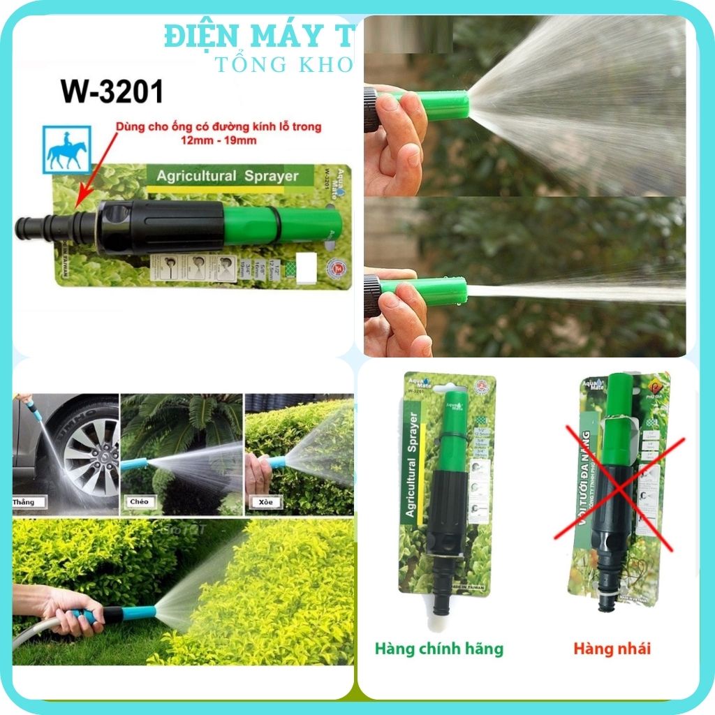 Vòi xịt vệ sinh tăng áp rửa xe máy ô tô tưới cây phun sương thông minh đa năng Aquamate 3201 giá rẻ