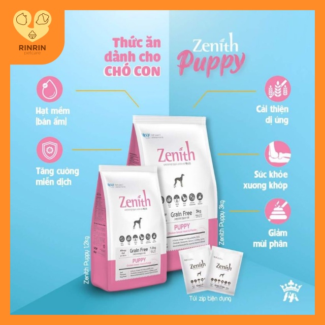 Hạt mềm zenith cho chó con 1.2kg