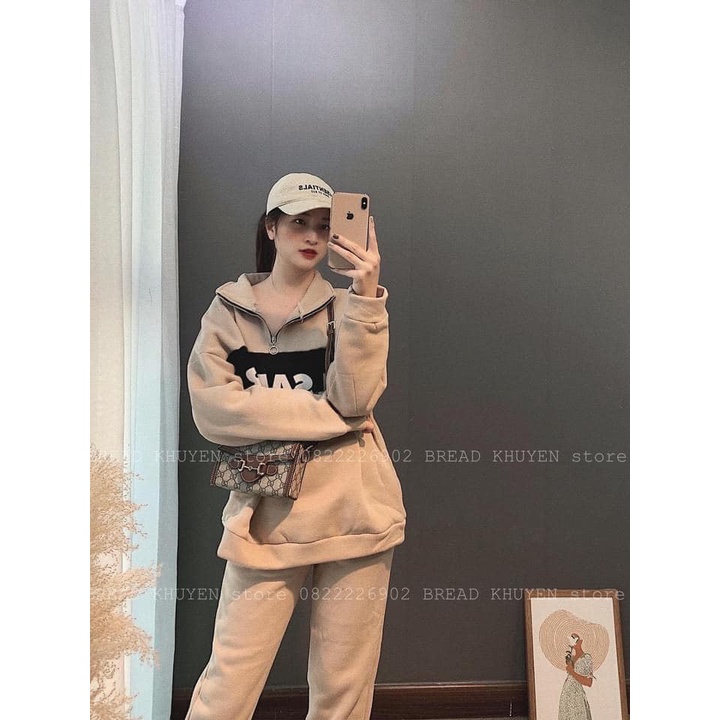 BỘ NỈ CỔ CAO KHÓA PHỐI CHỮ