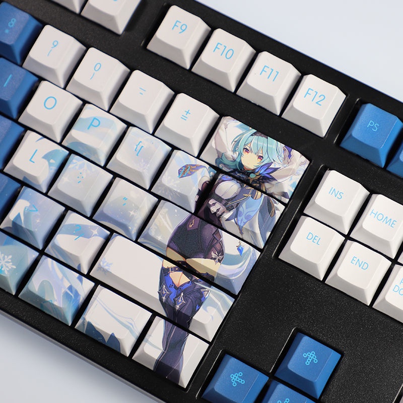 Genshin Impact Keycap Cherry Profile Eula Theme Keycap PBT Dye Thăng hoa Bàn phím cơ Keycap 108 Phím