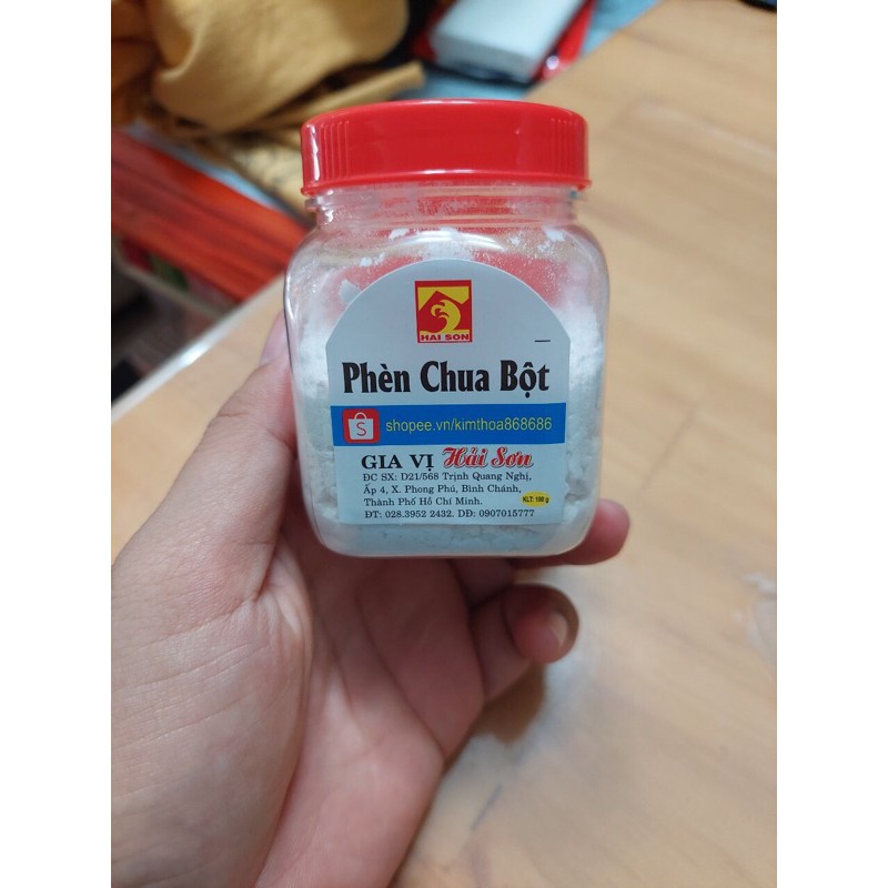 Phèn chua bột chưng cất , tinh luyện siêu mịn hủ 100g