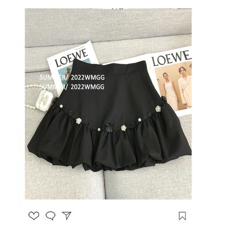 Chân Váy Chữ A Mỏng Màu Đen Thời Trang Mùa Hè Phong Cách Hàn Quốc Cho Nữ