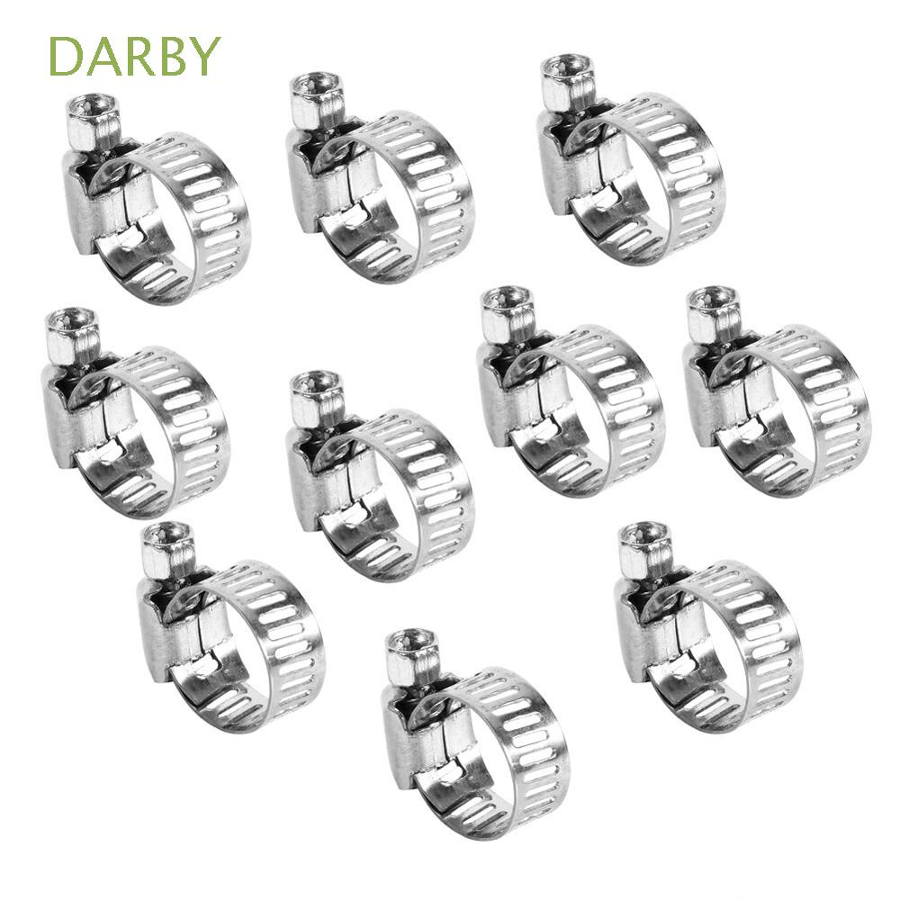 Set 10 Kẹp Ống Dẫn Nhiên Liệu Bằng Thép Không Gỉ Có Lò Xo Điều Chỉnh Được 8mm Chất Lượng Cao