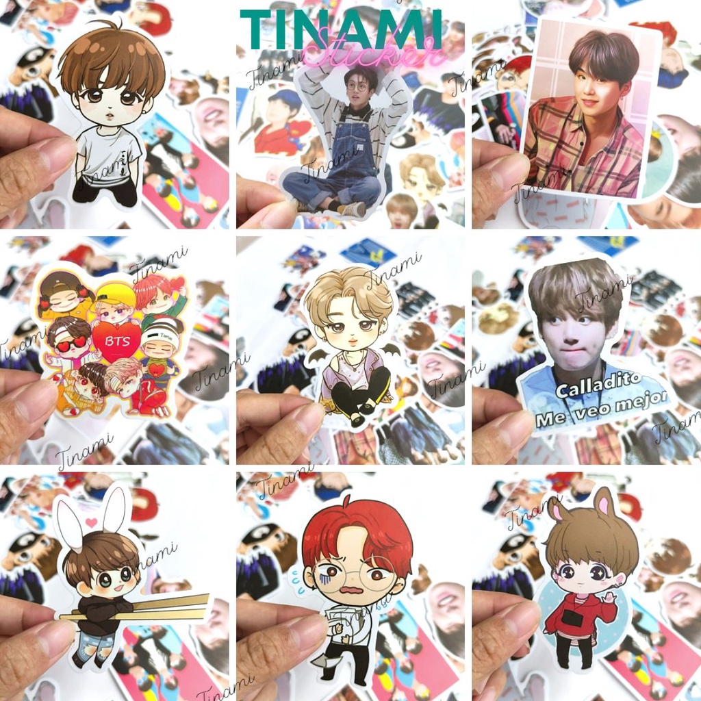 36 Sticker Idol BTS dễ thương Sticker loại to hình dán chống nước dùng làm quà sưu tầm trang trí Tinami BTS-001