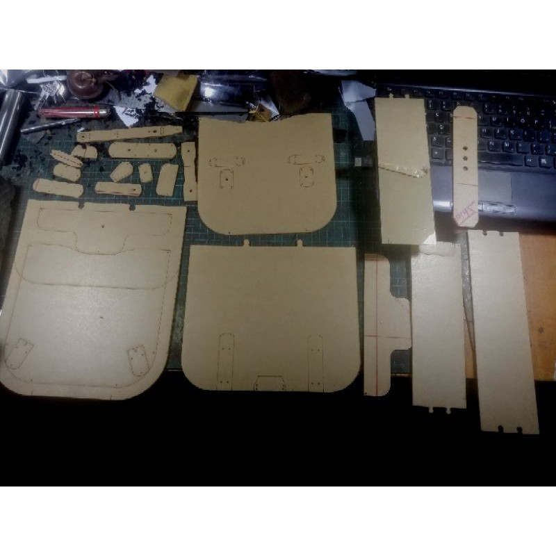 Mẫu rập làm túi balo leather pattern bag, leather tool