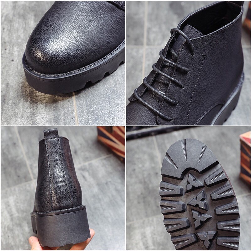 Boot cổ lửng nam tăng cao 7CM - Giày cao cổ nam tăng cao | BigBuy360 - bigbuy360.vn
