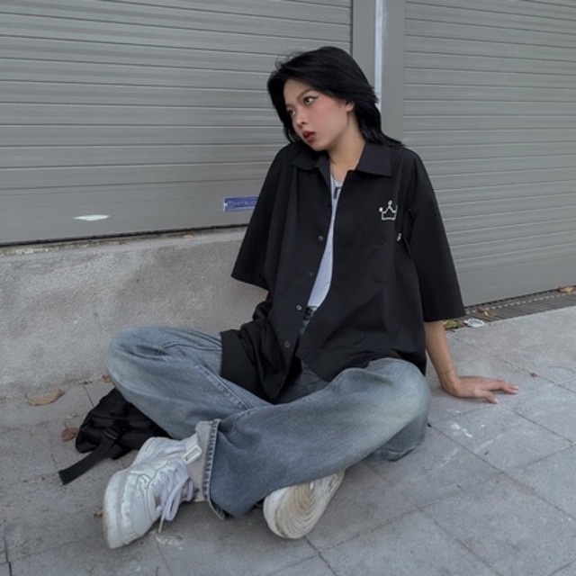 ÁO SƠ MI TAY CỘC 1 TÚI NGỰC THÊU LOGO ( BRO SHIRT ) | BigBuy360 - bigbuy360.vn