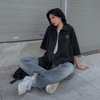 ÁO SƠ MI TAY CỘC 1 TÚI NGỰC THÊU LOGO ( BRO SHIRT )