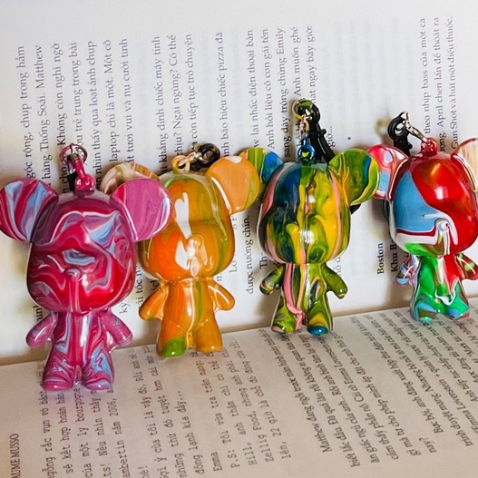 Sét móc khoá tự đổ màu DIY bearbrick món quà ý nghĩa dành cho mọi lứa tuổi