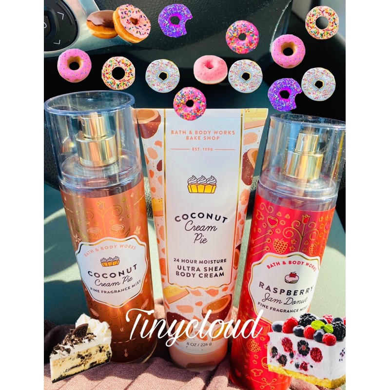 BST Body Mist hương bánh ngọt Strawberry, Coconut, Rasperry Bath and Body Works 2021