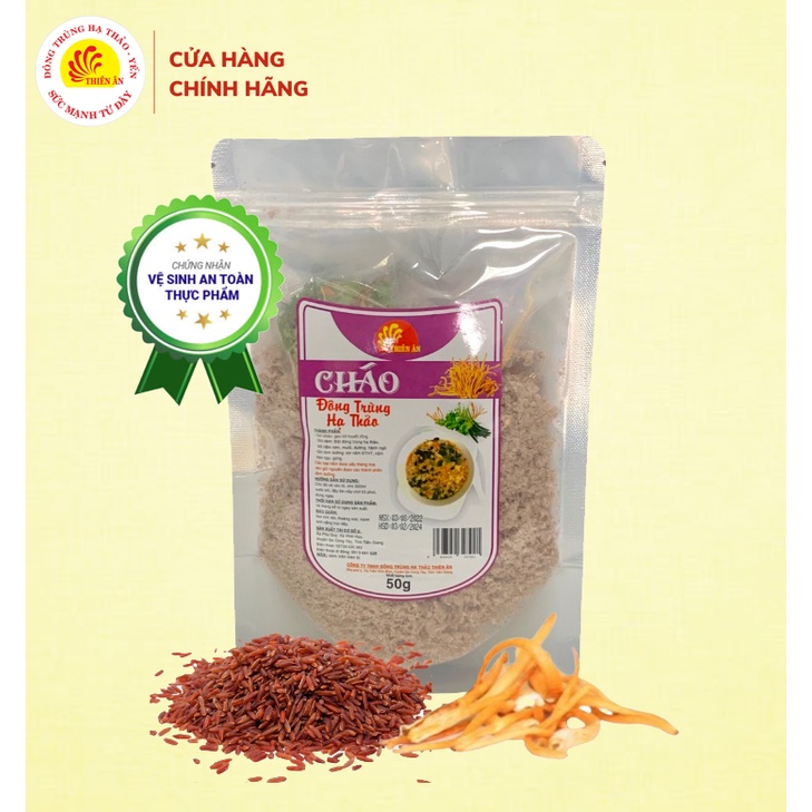 Cháo dinh dưỡng Đông trùng hạ thảo Thiên Ân 50g/gói - Hàng chính hãng