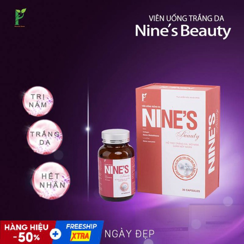 Viên Uống Trắng Da, Mờ Nám, Giảm Nếp Nhăn Nines Beauty CHÍNH HÃNG | Thế Giới Skin Care