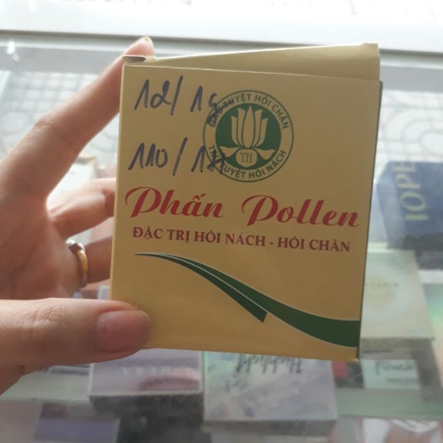 Hộp 10 gói phấn Pollen - khử mùi hôi nách, hôi chân