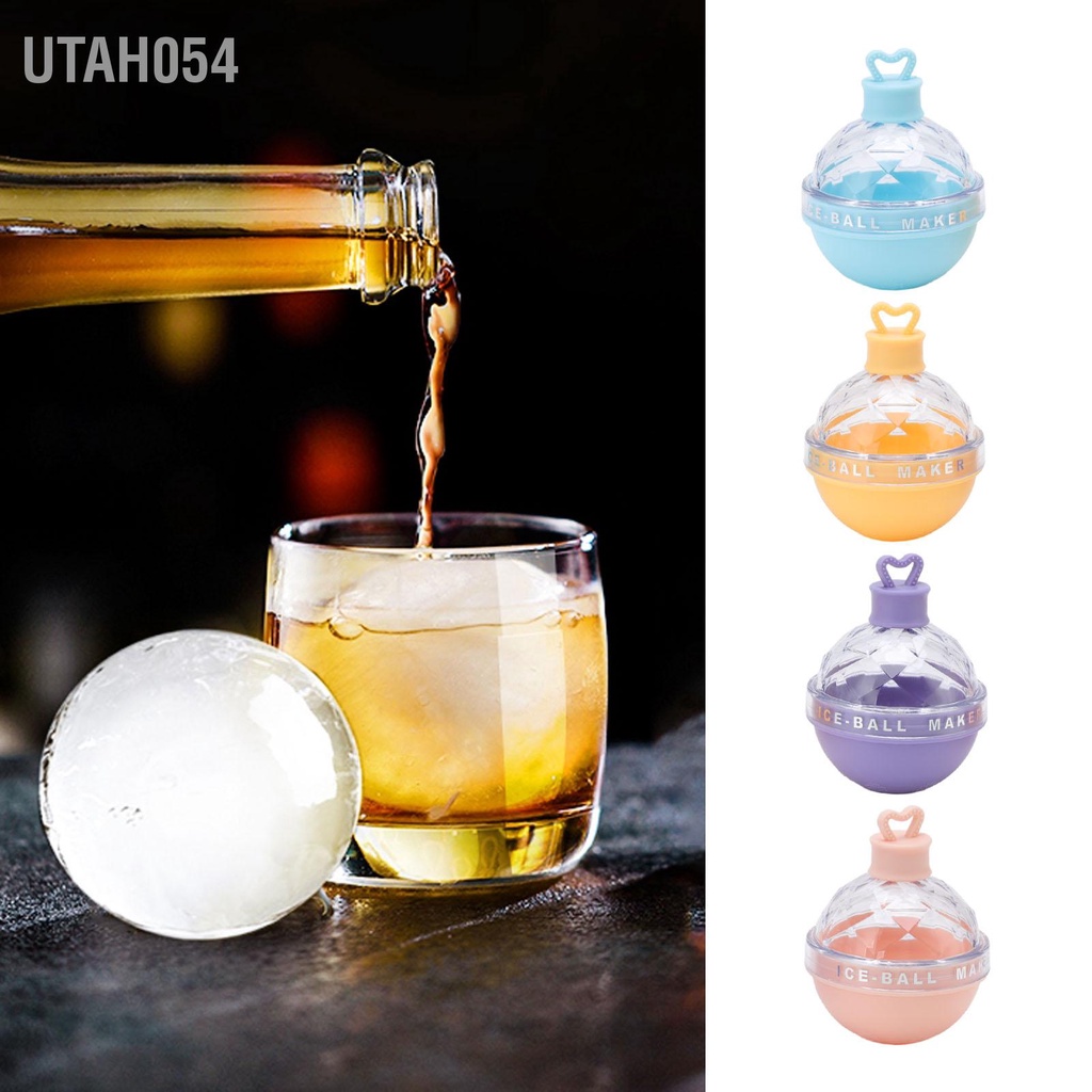 Set 4 Khuôn Làm Đá Hình Cầu Có Nắp Đậy