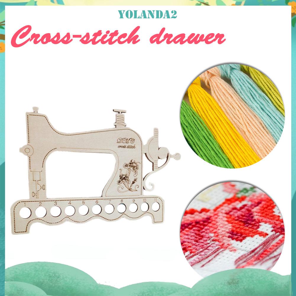 Tấm gỗ đục lỗ dùng để quấn / sắp xếp chỉ thêu tranh chữ thập