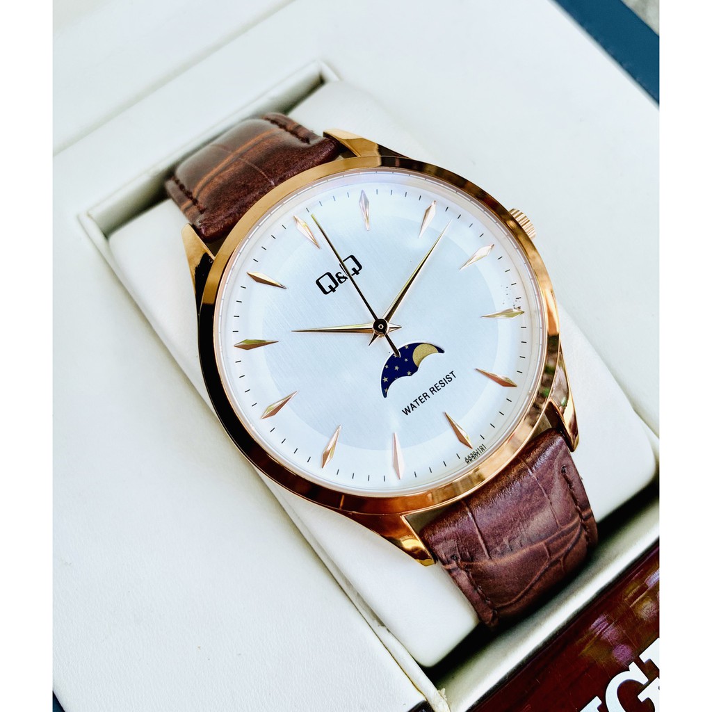 Đồng Hồ Nam Citizen Q&Q AA30J101Y Chính Hãng Dây Da Cao Cấp