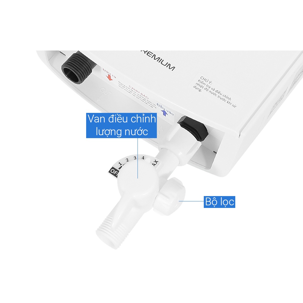 Máy nước nóng trực tiếp Ariston Aures Premium 4.5 - Hàng chính hãng