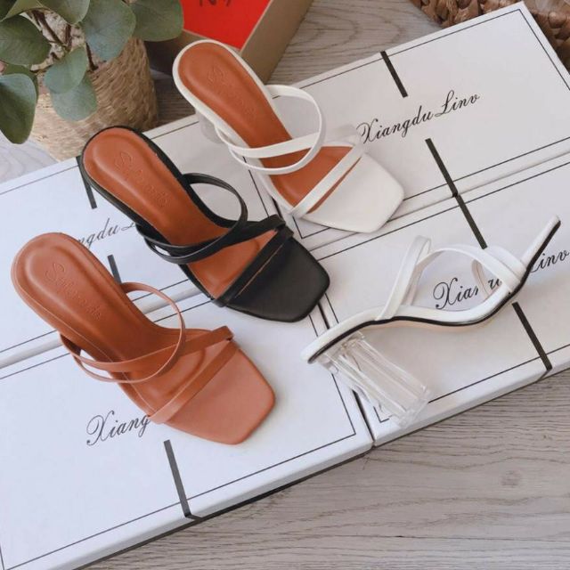 Guốc cao gót quai trong dây mảnh