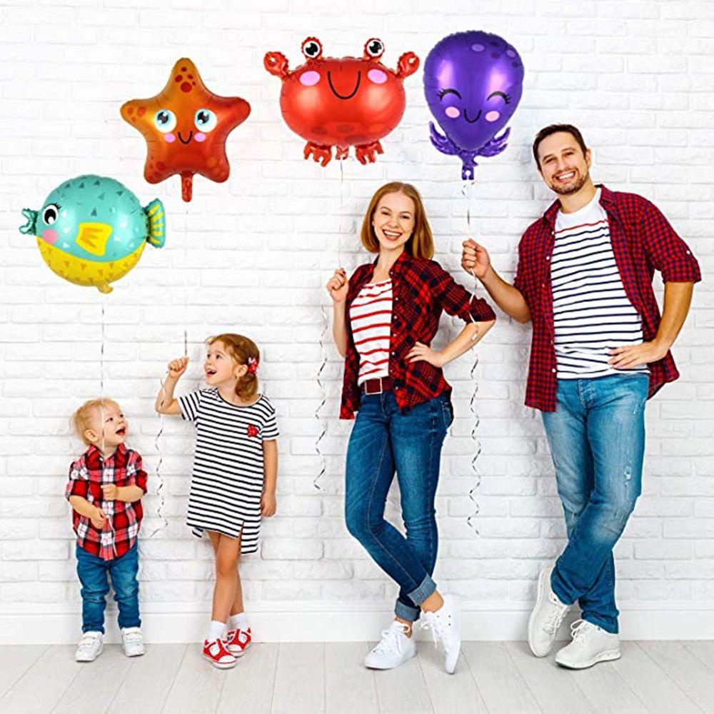 Bong Bóng Nhôm Bơm Hơi Hình Động Vật Biển 3D