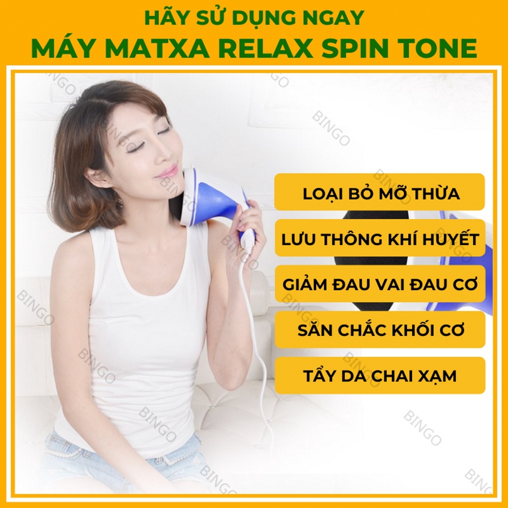 Máy massage cầm tay  Máy massage toàn thân Relax matxa bụng, lưng, cổ, tay, chân, vai - Đánh tan mỡ bụng
