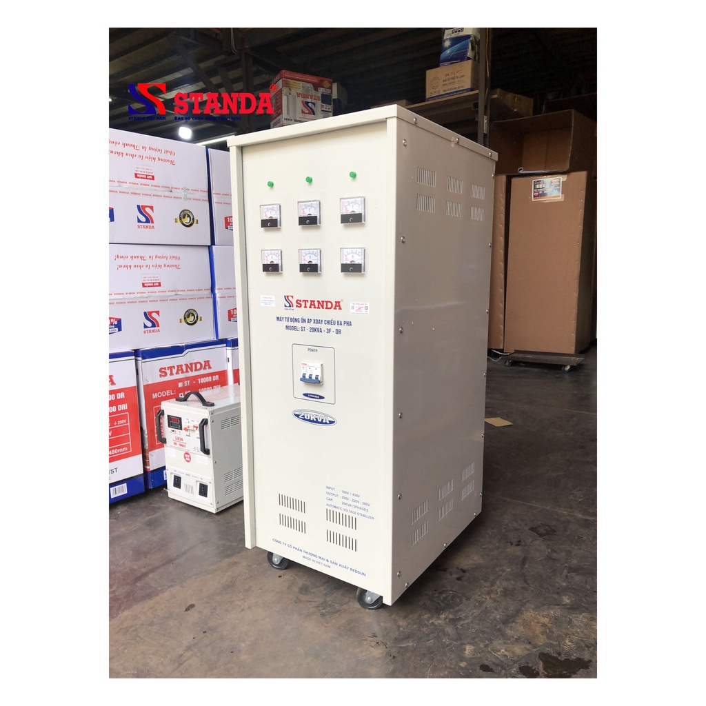 Ổn Áp Standa 20kVA 3 Pha Dải 160-430V Chính Hãng