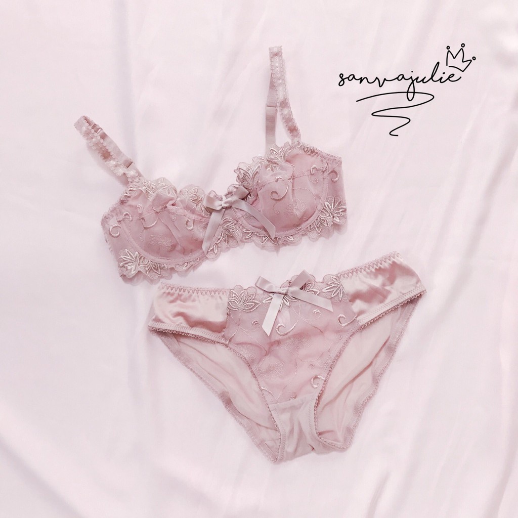 Set đồ lót nữ không mút có gọng chất liệu ren Hoa cẩm chướng - Nội y nữ | BigBuy360 - bigbuy360.vn