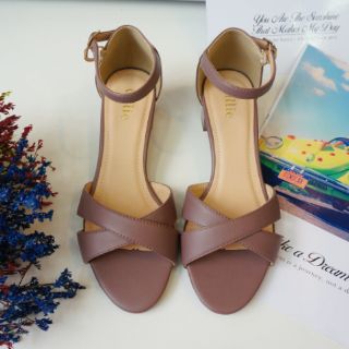 Sandal quai chéo gót mica